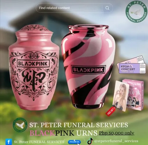 Похоронный набор для фанатов BLACKPINK Похоронный набор для фанатов BLACKPINK