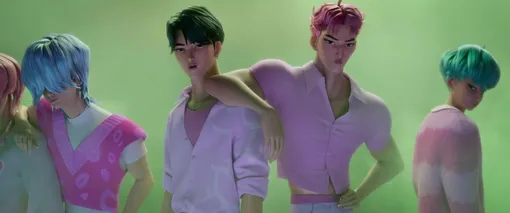 Кадр из мультфильма «Кей-поп-охотницы на демонов»